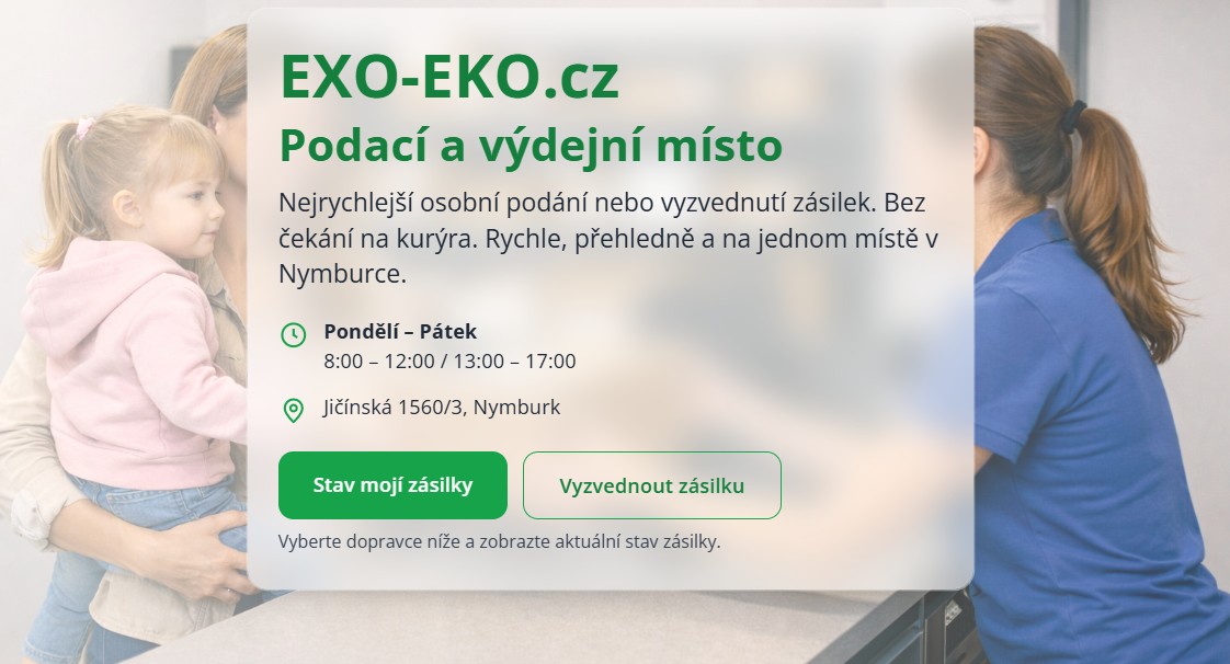 Náhled webu Exo-Eko výdejní místo